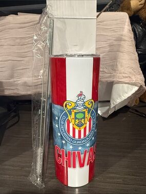 Civas Red and White Stainless Steel Travel Tumbler